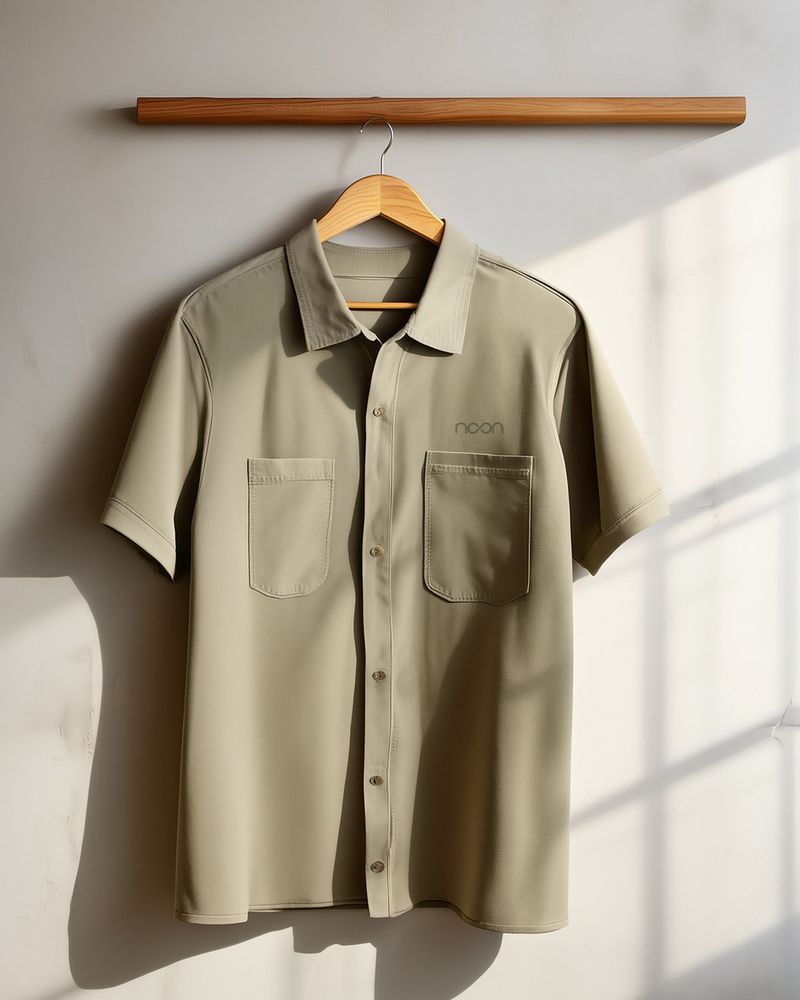 The buttoned work shirt in olive
