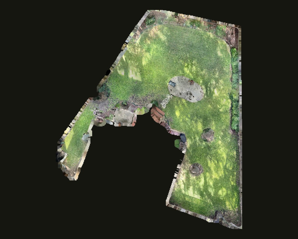 A backyard read from a LiDAR scan, seen from above