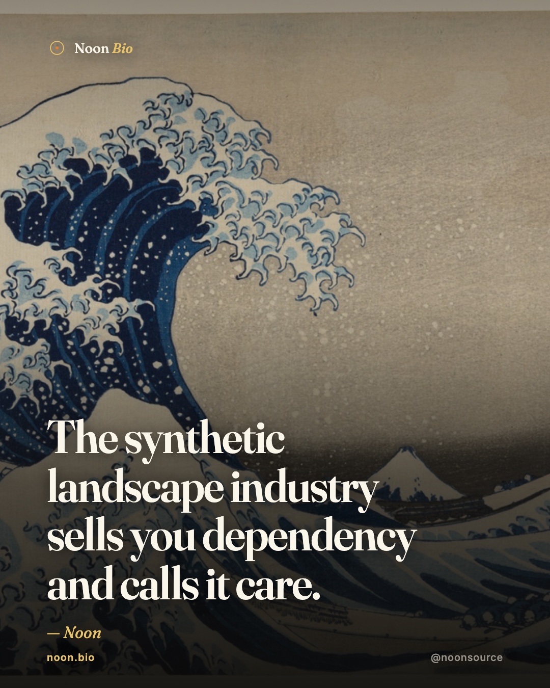The synthetic landscape industry sells you dependency and calls it car