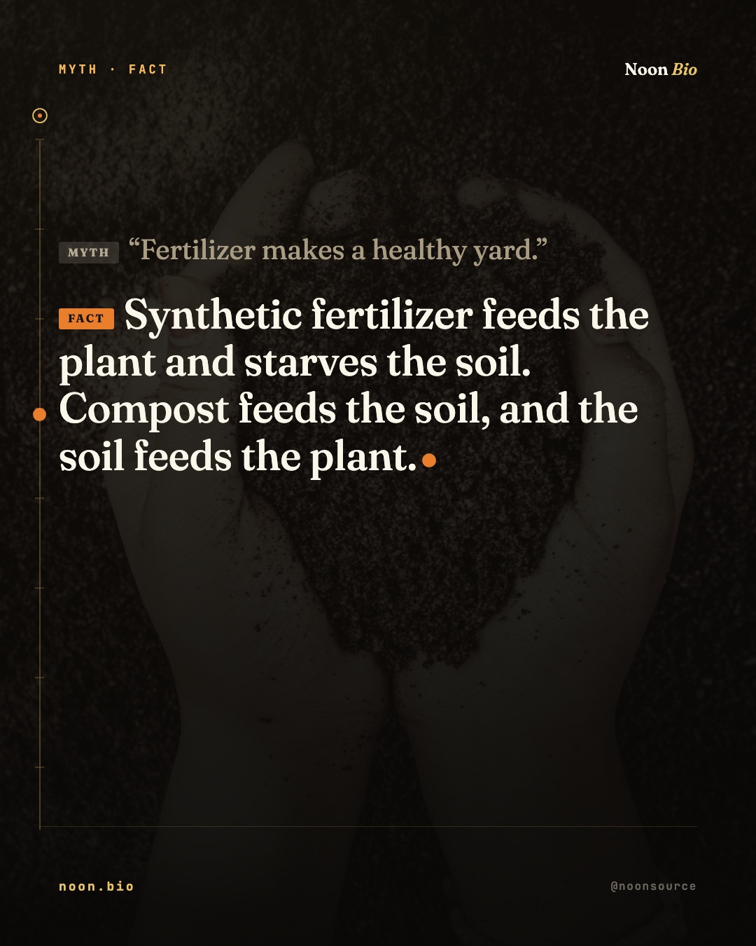 Fertilizer makes a healthy yard.