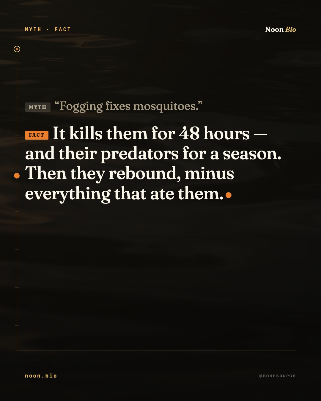 Fogging fixes mosquitoes.