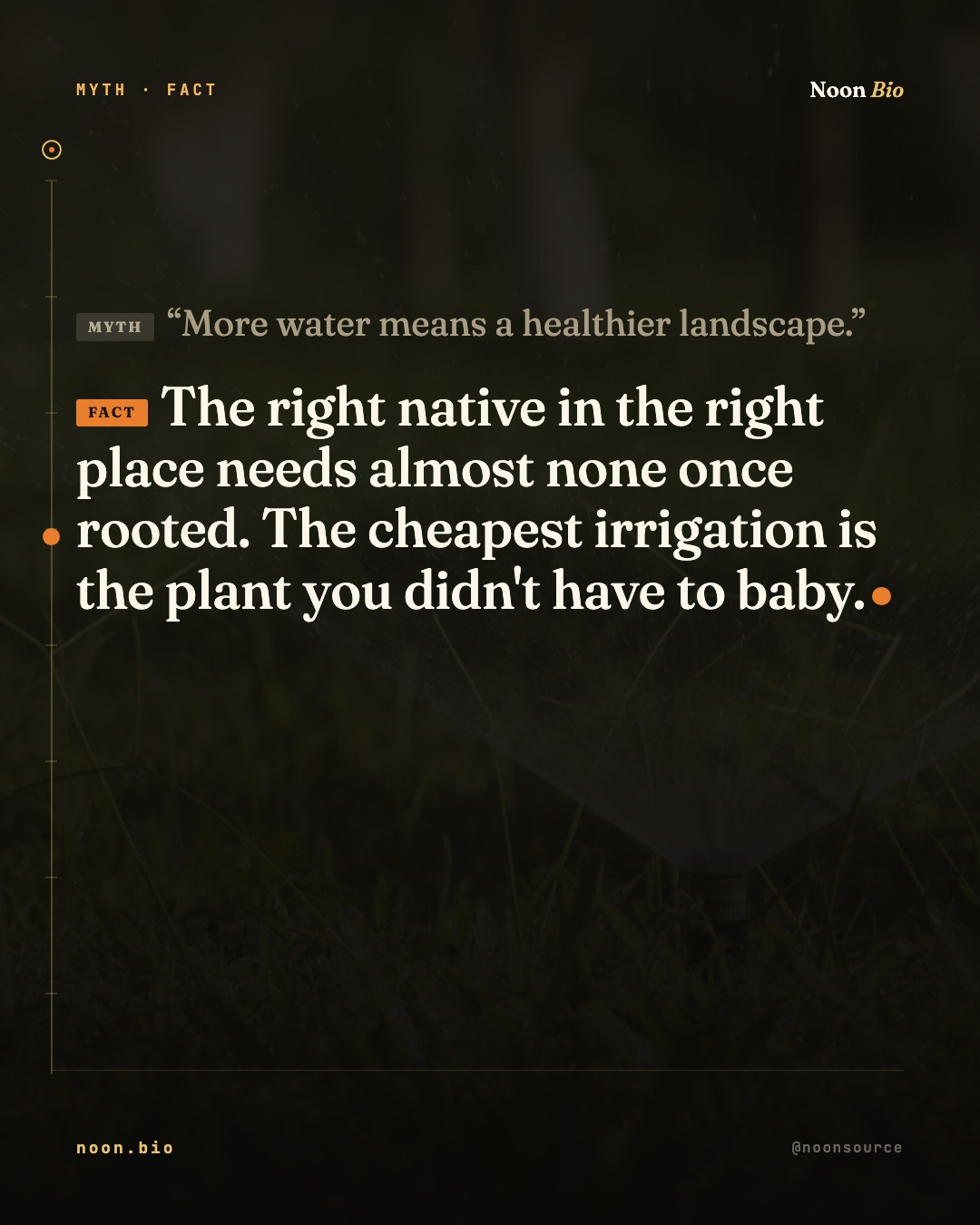 More water means a healthier landscape.