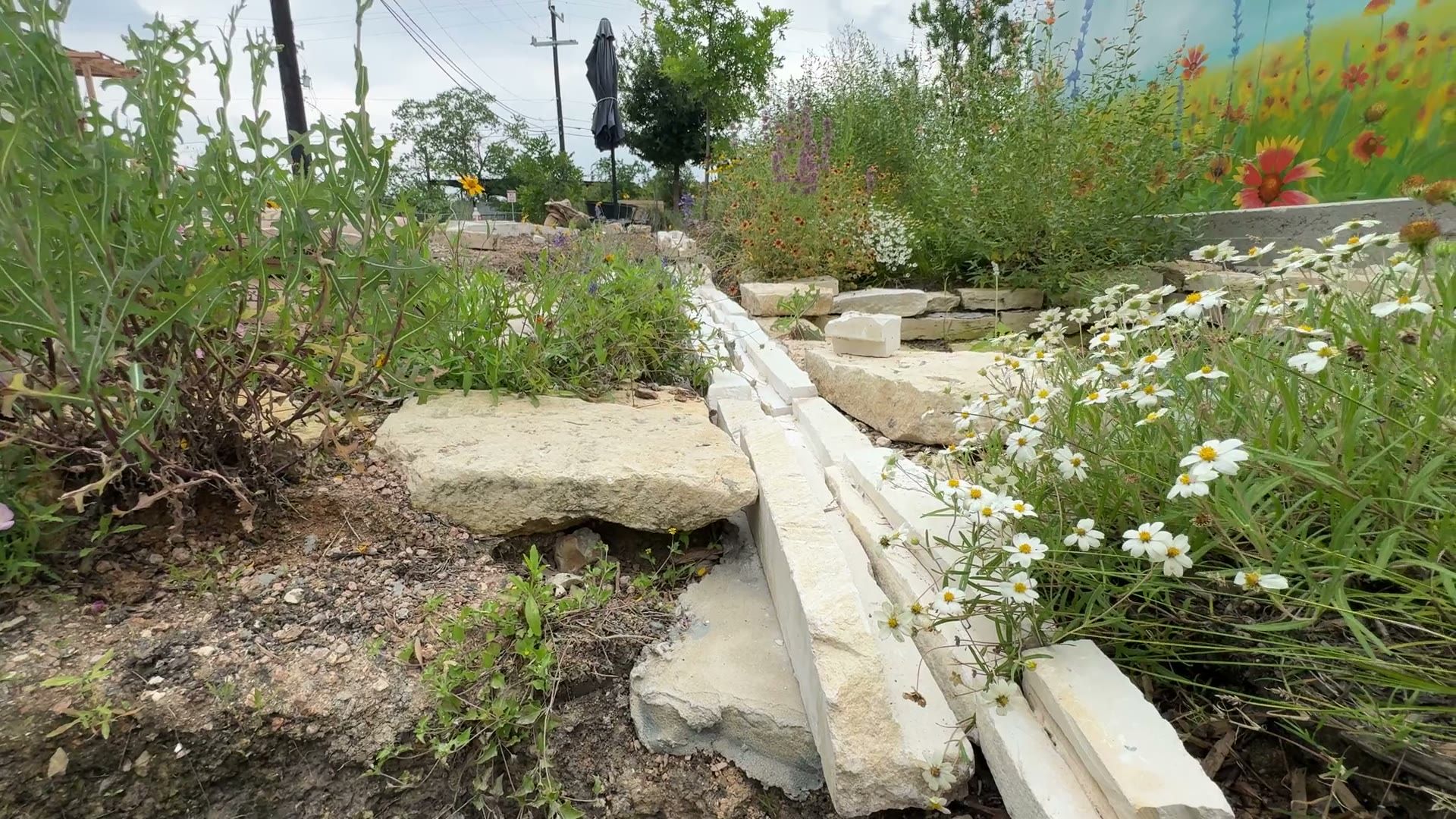A water feature at a senior-housing community.